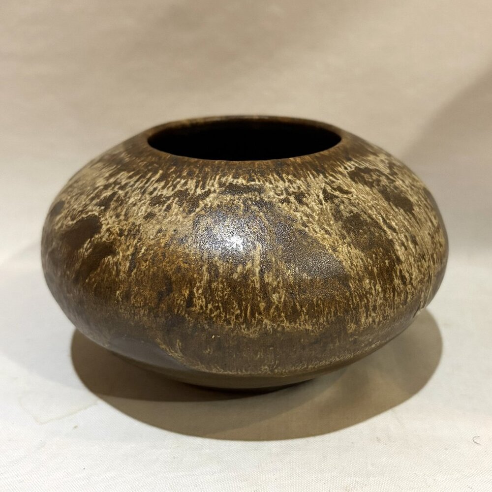 Jason Parsley Studio Art Pottery Handcrafted Planter with Ikebana Signed